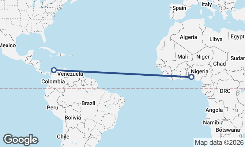 Lagos to Cartagena
