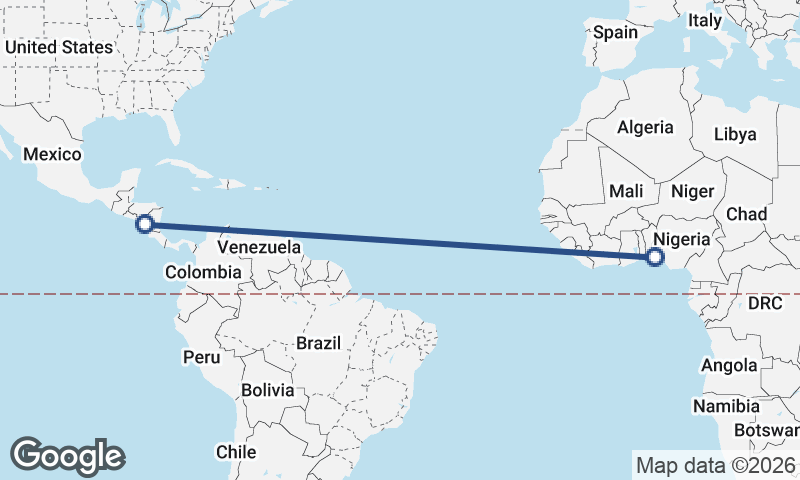 Lagos to Managua