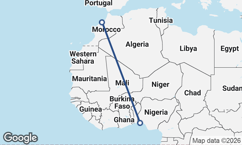 Lagos to Casablanca