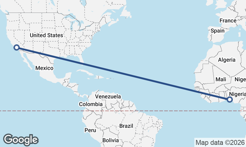 Lagos to Los Angeles