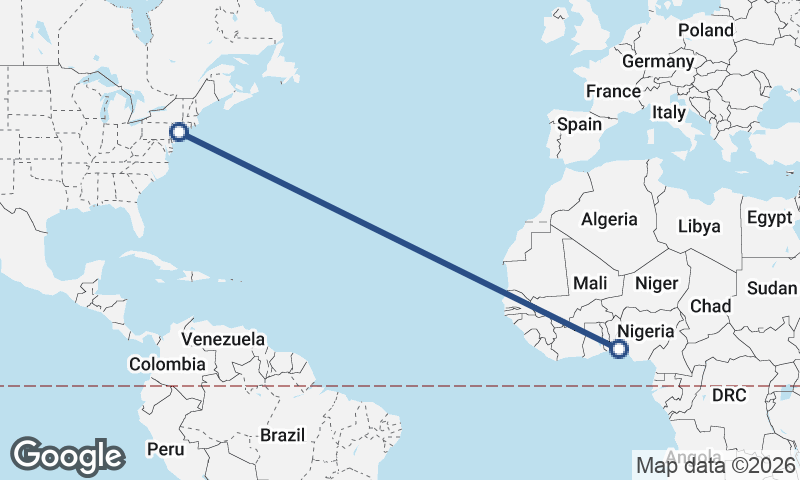 Lagos to New York