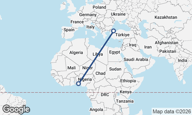 Lagos to Istanbul