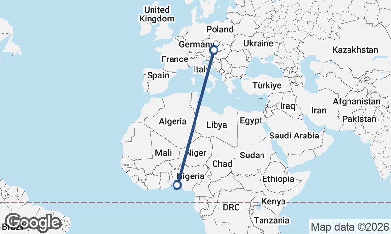 Lagos to Vienna