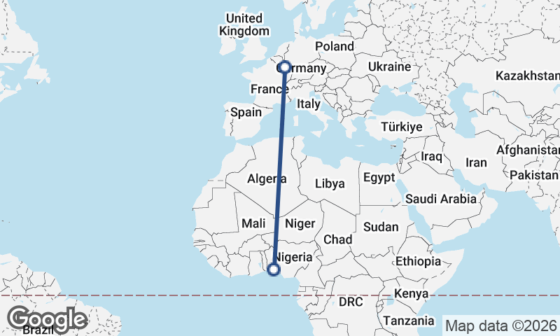 Lagos to Luxembourg City