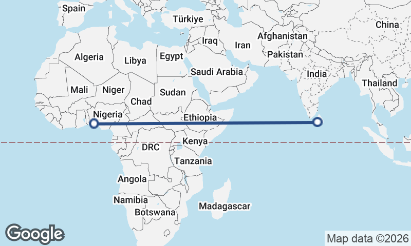 Lagos to Colombo
