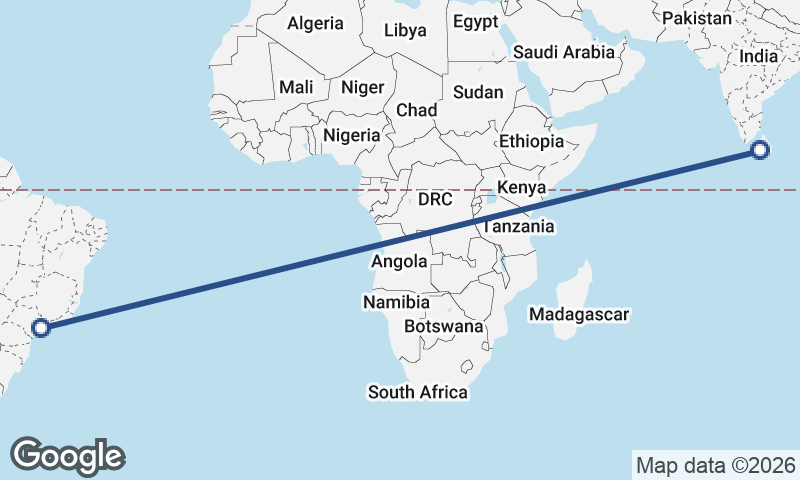 Colombo to São Paulo