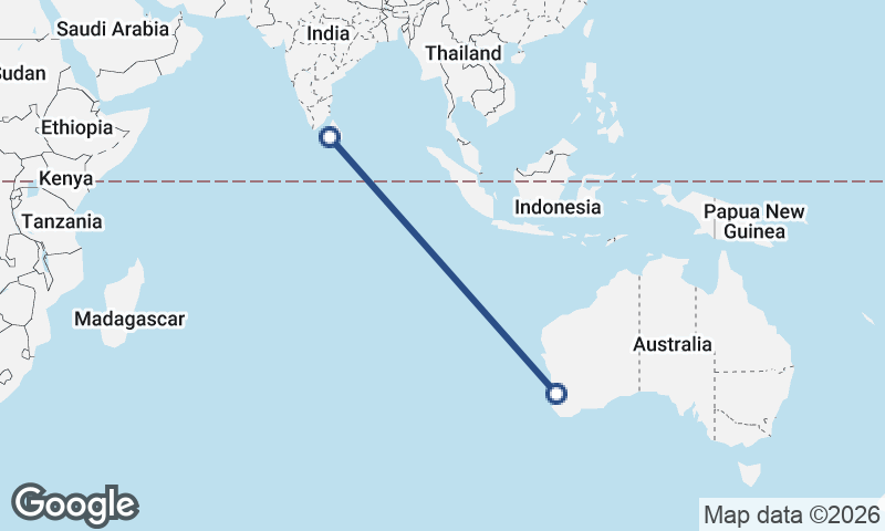 Colombo to Perth