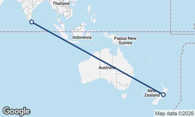 Colombo to Wellington