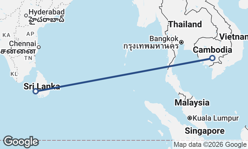 Colombo to Phnom Penh