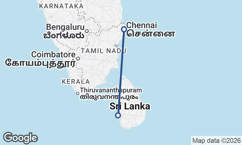 Colombo to Chennai