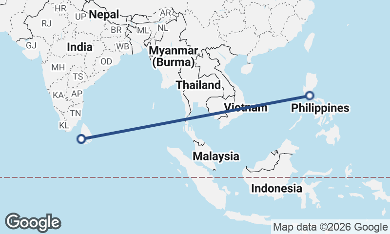 Colombo to Manila