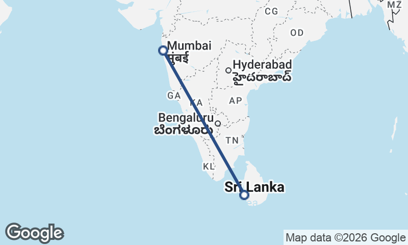 Colombo to Mumbai