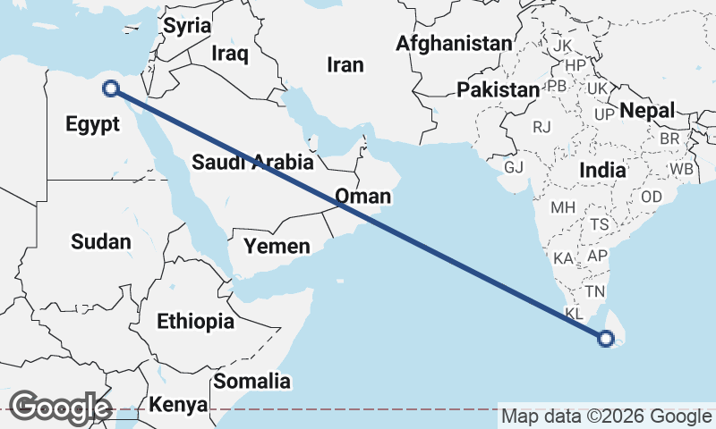 Colombo to Cairo