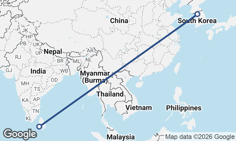 Colombo to Seoul