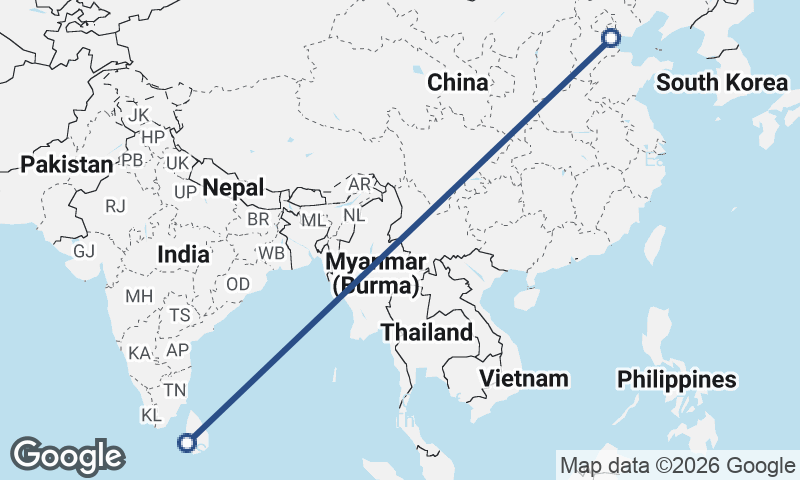 Colombo to Tianjin