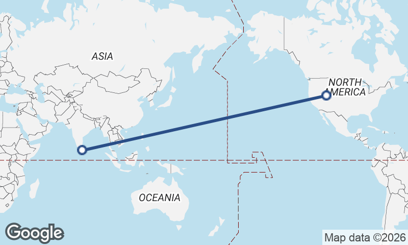 Colombo to Salt Lake City