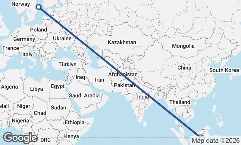 Sweden to Indonesia