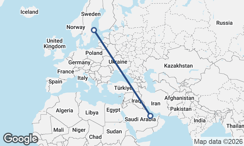 Sweden to Qatar