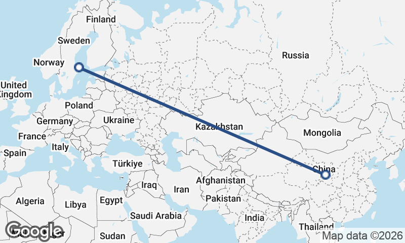 Sweden to China