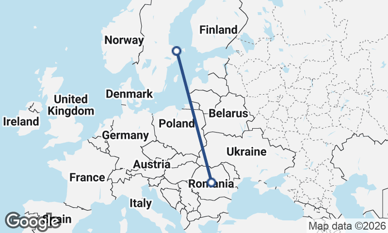 Sweden to Romania