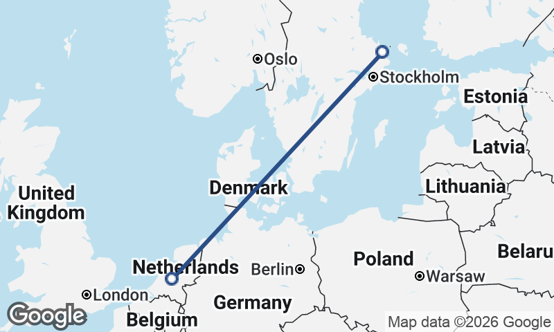 Sweden to Netherlands