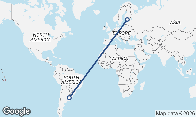 Helsinki to Buenos Aires