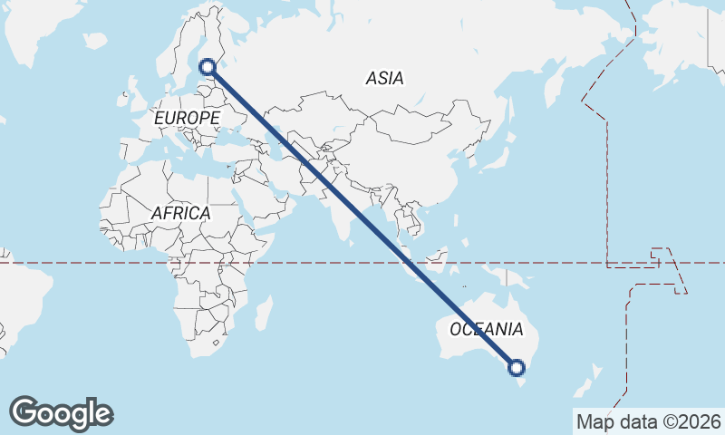 Helsinki to Melbourne