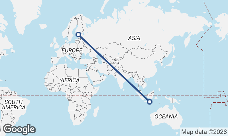 Helsinki to Surabaya