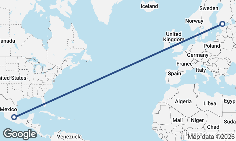 Helsinki to Mexico City