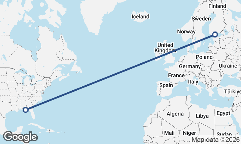 Helsinki to Panama City