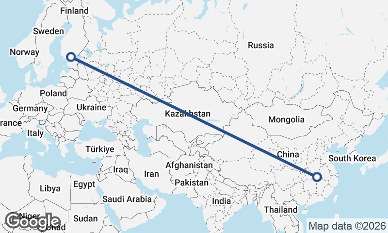 Helsinki to Wuhan