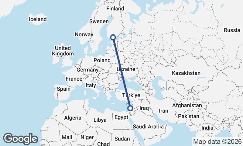 Helsinki to Haifa