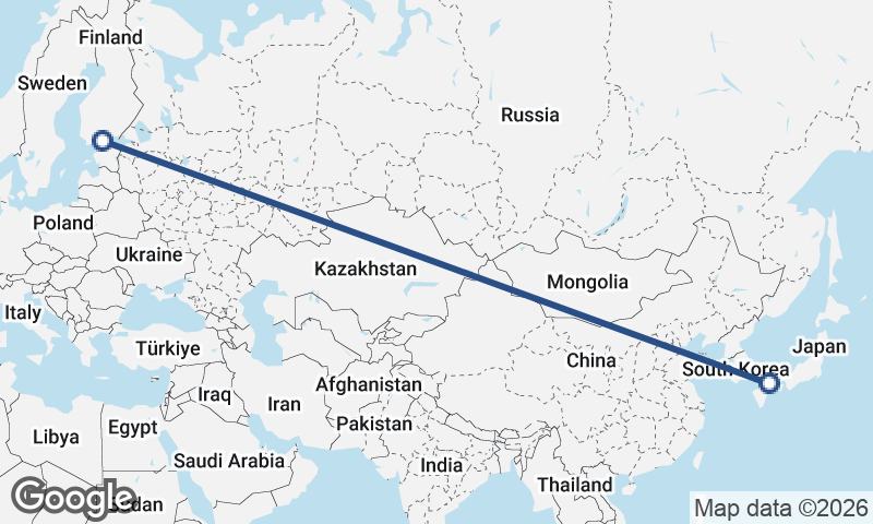 Helsinki to Hiroshima