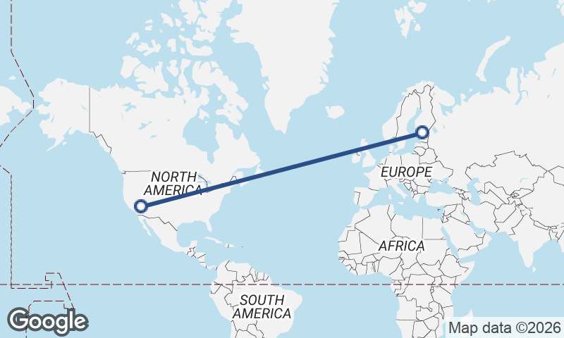 Helsinki to Las Vegas