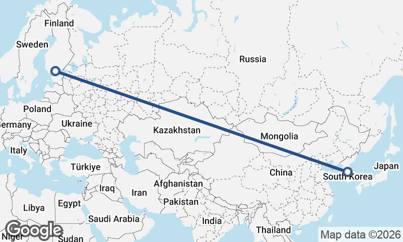 Helsinki to Seoul