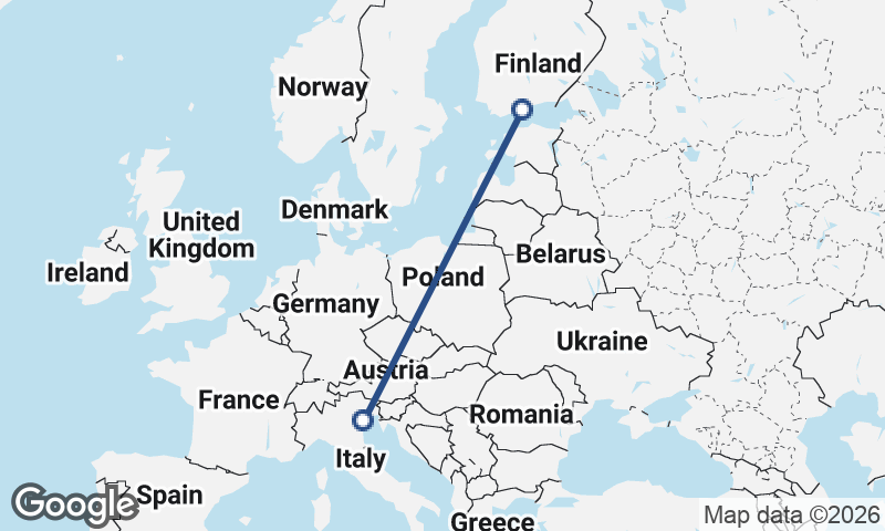 Helsinki to Venice