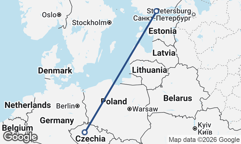 Helsinki to Prague