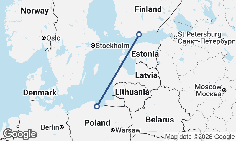 Helsinki to Gdańsk