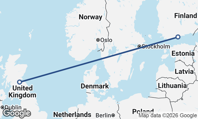 Helsinki to Edinburgh