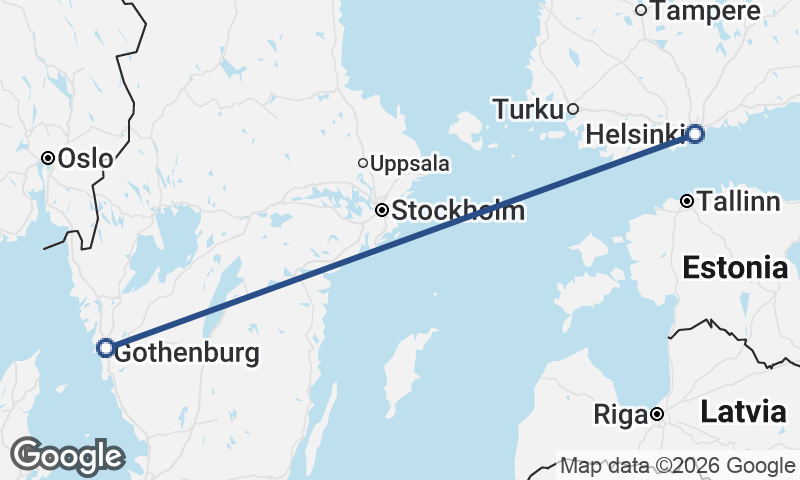 Helsinki to Göteborg