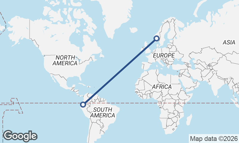 Norway to Ecuador