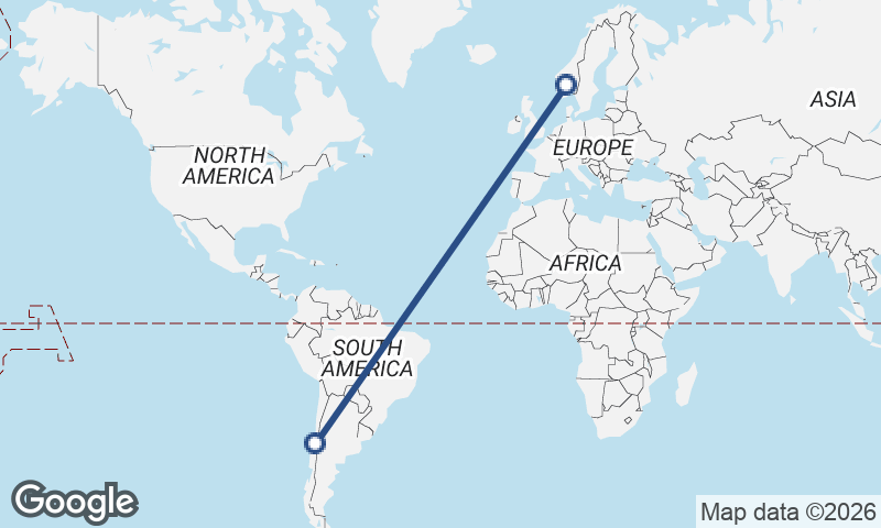 Norway to Chile