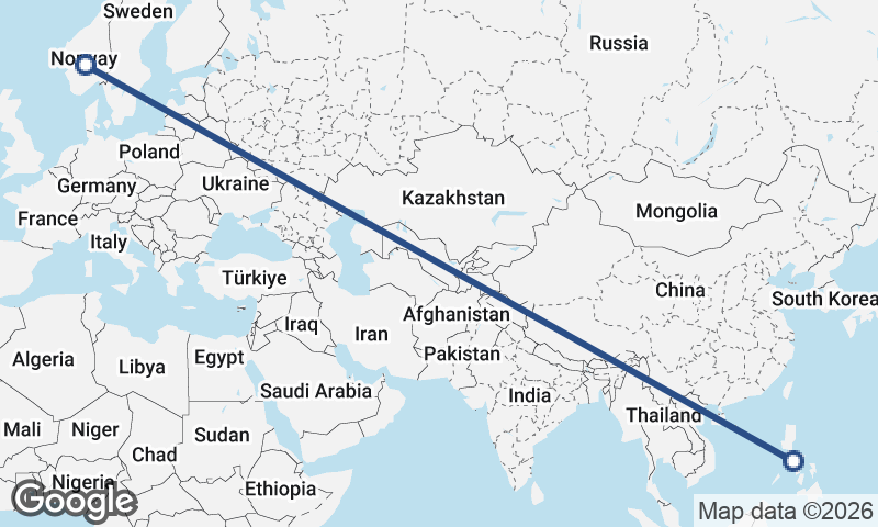 Norway to Philippines