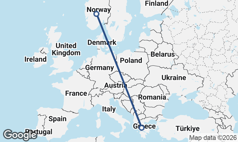 Norway to Greece