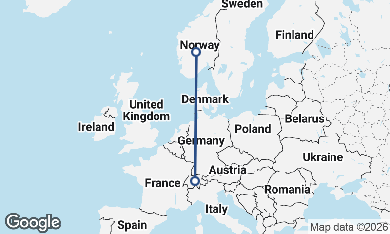 Norway to Switzerland