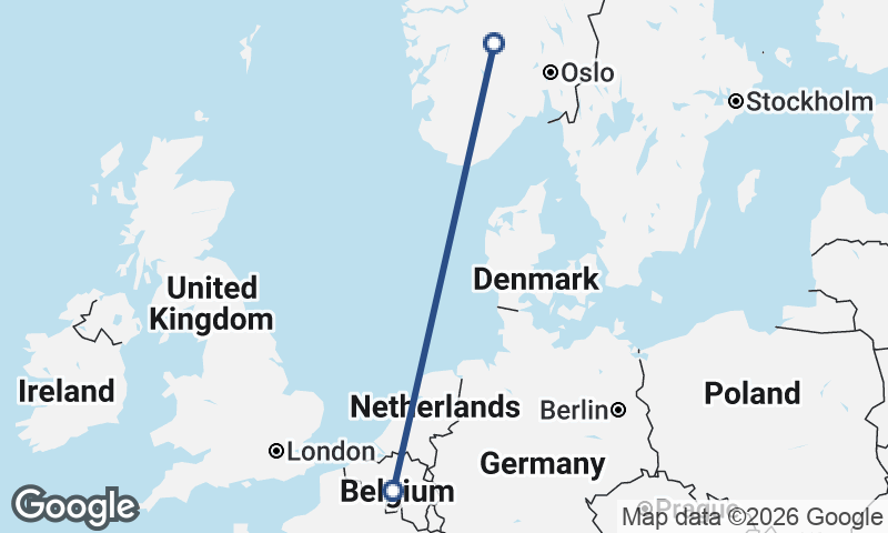 Norway to Belgium