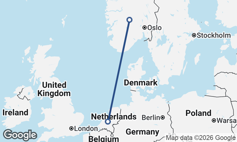 Norway to Netherlands