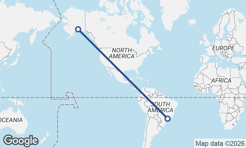 Anchorage to São Paulo