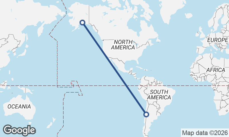 Anchorage to Santiago
