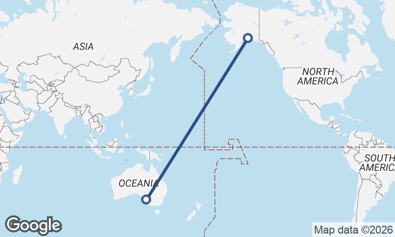 Anchorage to Adelaide